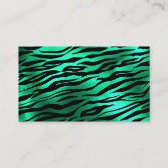 Emerald Green Black Tiger Stripes Wild Animals