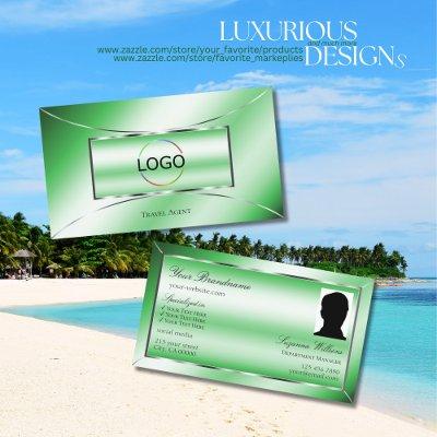 Emerald Green Silver Decor with Logo and Photo