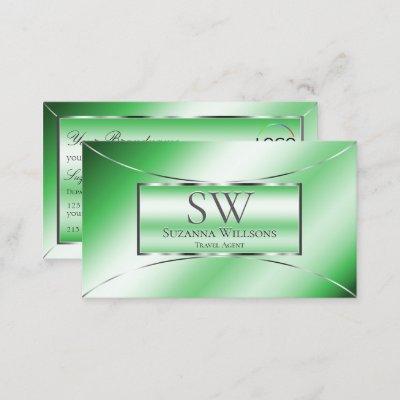 Emerald Green Silver Decor with Monogram and Logo