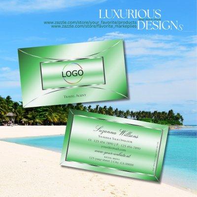 Emerald Green with Silver Decor and Logo Modern