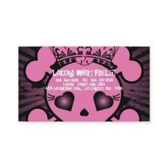 EMO Pink Skull Crossbones Girly