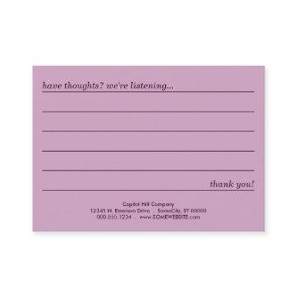 emo style comment card