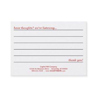 emo style comment card