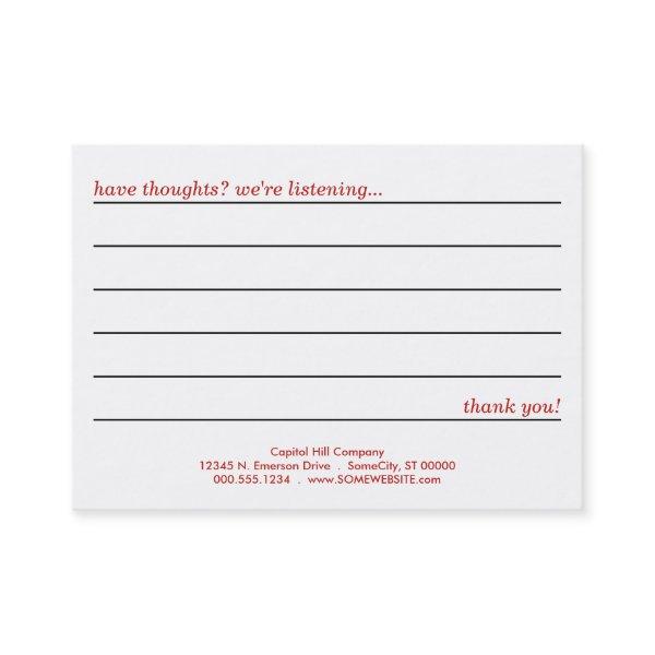 emo style comment card