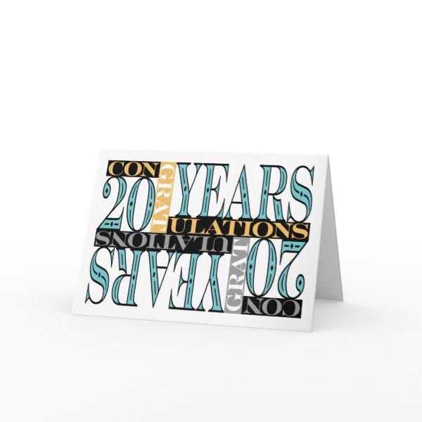 Employee 20th Anniversary Congratulations Mosaic Card