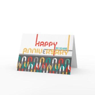 Employee 20th Anniversary Featured Font Card