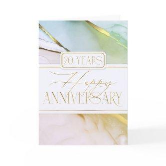 Employee 20th Anniversary Soft Abstract Card