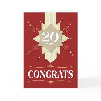 Employee 20th Anniversary Stars Card