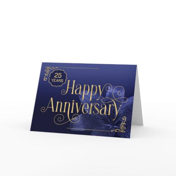 Employee 25th Anniversary Swirly Text Card