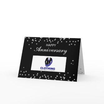 Employee Anniversary Custom Logo Black with Silver Card