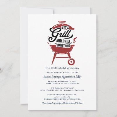 Employee Appreciation BBQ Grill and Chill Event Invitation