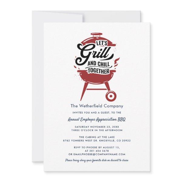 Employee Appreciation BBQ Grill and Chill Event Invitation