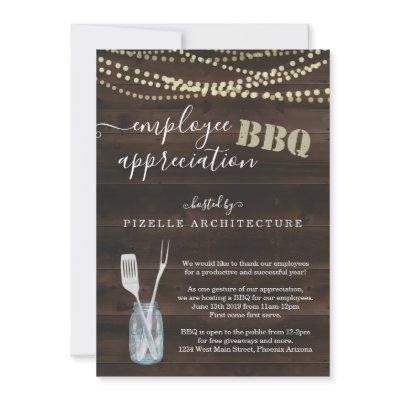 Employee Appreciation Business BBQ Party Invitation