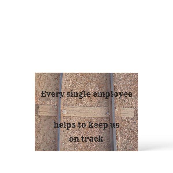 Employee Appreciation Thank You Business Railroad Postcard