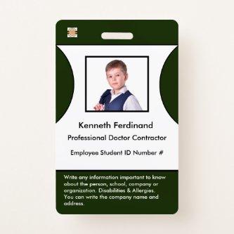 Employee Logo Id Identification Name Tag Badge