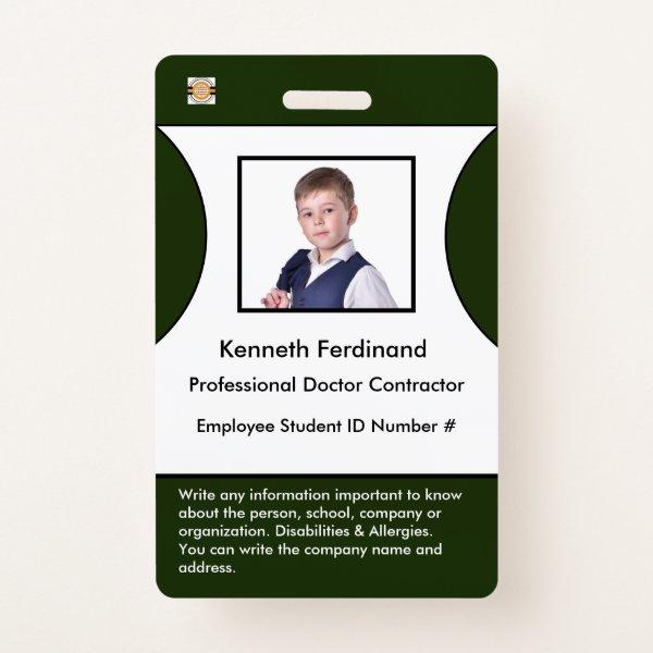 Employee Logo Id Identification Name Tag Badge