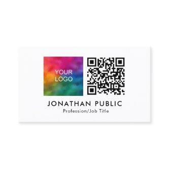 Employee Name And Title QR Code Company Logo Here Calling Card