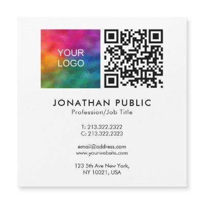 Employee Name QR Code Company Logo Template