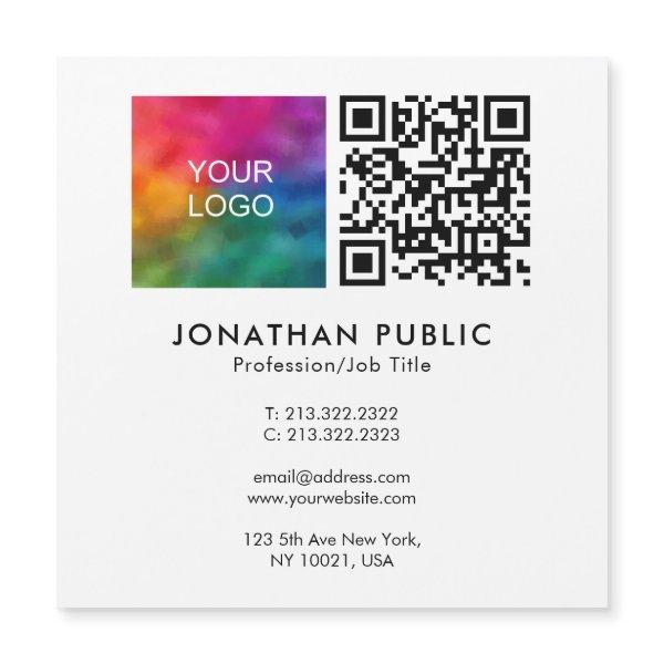 Employee Name QR Code Company Logo Template