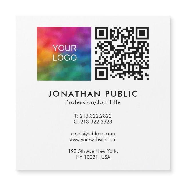 Employee Name QR Code Company Logo Template