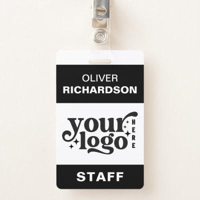 Employee Name Tag Custom Business Logo Staff  Badge