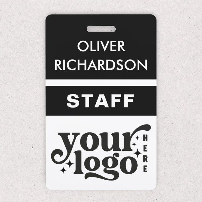 Employee Name Tag Custom Business Logo Staff Event Badge