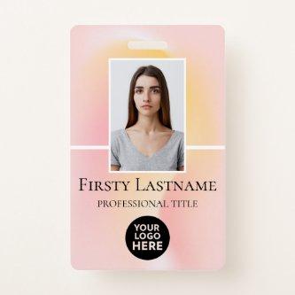 Employee - Photo, Bar Code, Logo, Name  Badge