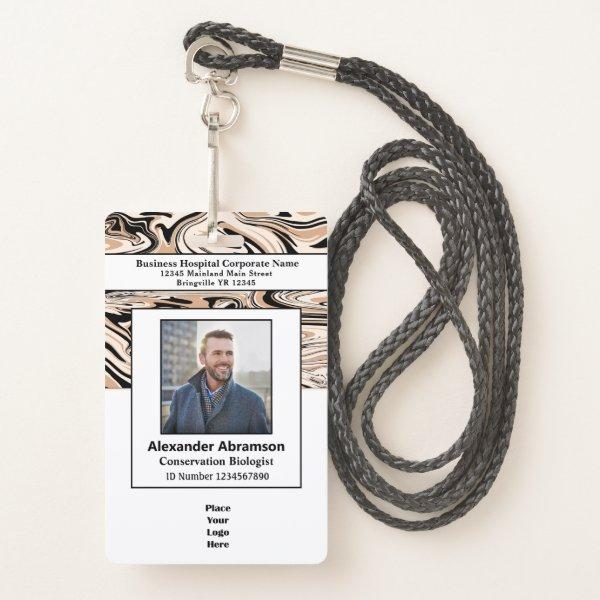 Employee Photo Logo Bar Code ID Card Personalize Badge