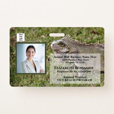 Employee Photo Name Logo Bar Code Business Badge