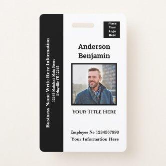 Employee Photo Name Logo ID Card Bar Code Custom Badge