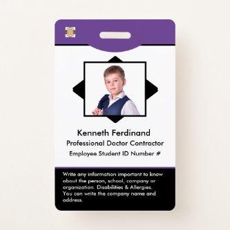 Employee Photo Name Logo Id Card Custom Badge