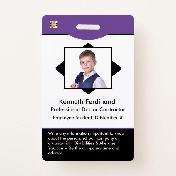 Employee Photo Name Logo Id Card Custom Badge