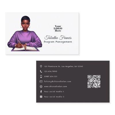 Empowered Afro Black Woman Boss Leadership Art