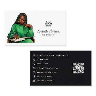 Empowered Afro Black Woman Leadership Art