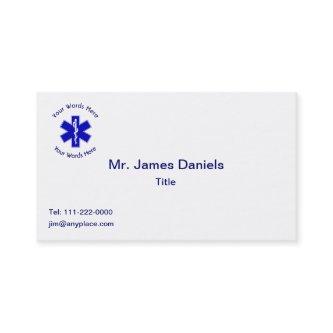 EMT Star Of Life Shield Custom