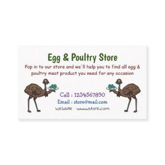Emu with eggs cartoon illustration