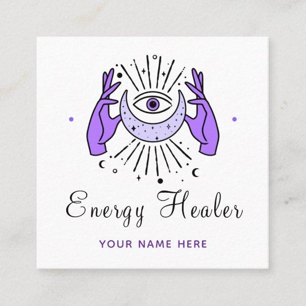 Energy Healer Fortune Teller Magical Hands & Eye   Square