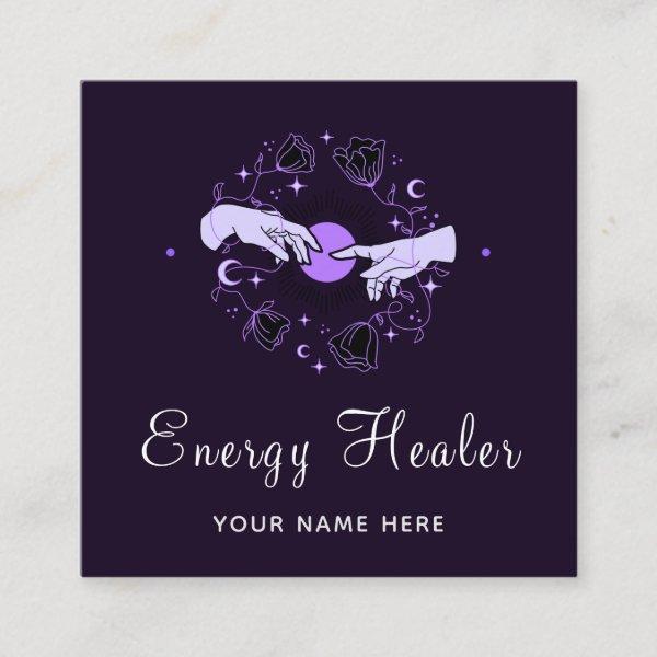 Energy Healer Fortune Teller Mystical Dark Purple Square