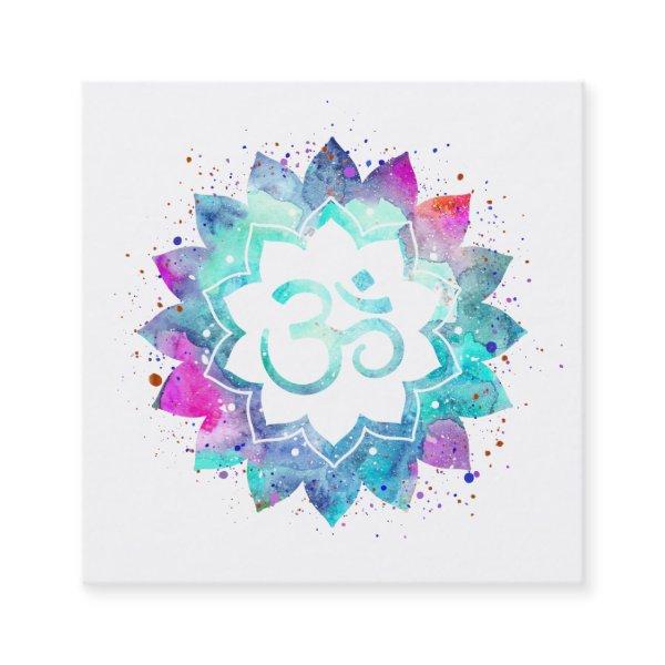 *~*  Energy Healer Lotus Mandala Om Aum Symbol Square