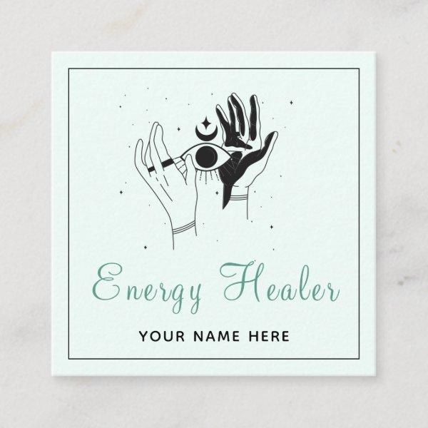 Energy Healer Mystic Hands Third Eye Cosmic Modern Square