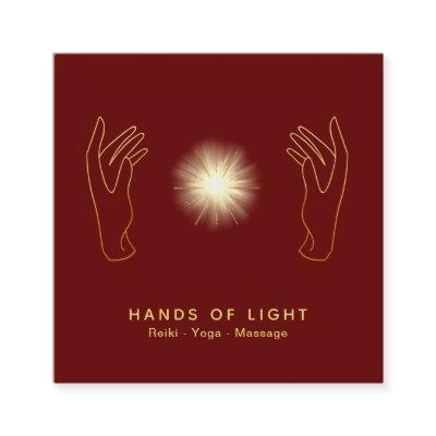 *~* Energy Healing Hands Ball Reiki Light Red Square