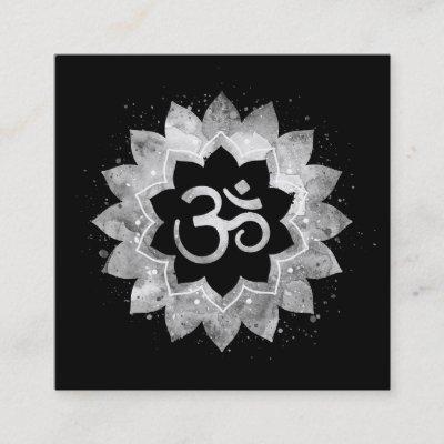 *~*  Energy Healing Lotus Mandala Aum Om Symbol Square