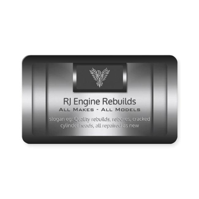 Engine Rebuilds - faux metal, silver phoenix