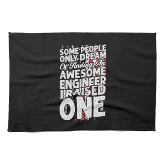 Engineer Art Awesome Engineer Kitchen Towel