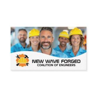 Engineers Wearing Safety Helmets and Uniforms