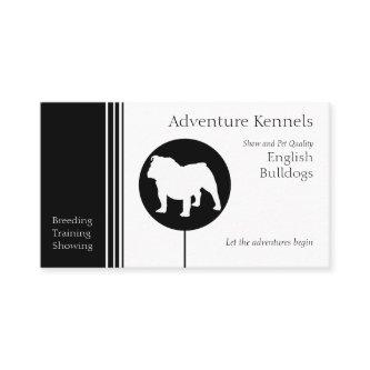 English Bulldog Silhouette Modern Black and White