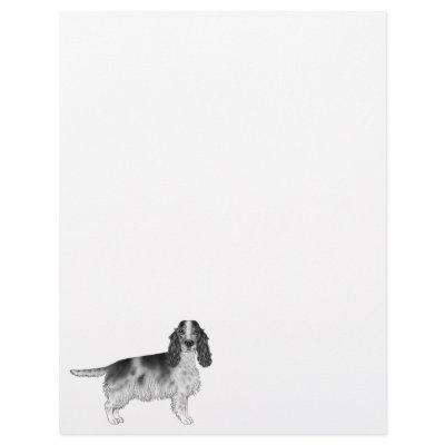 English Cocker Spaniel Design In Black And White Letterhead