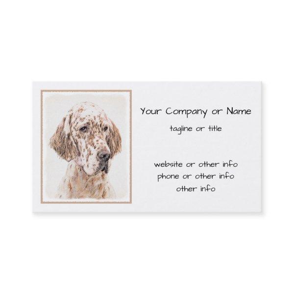 English Setter Orange Belton Painting Dog Art