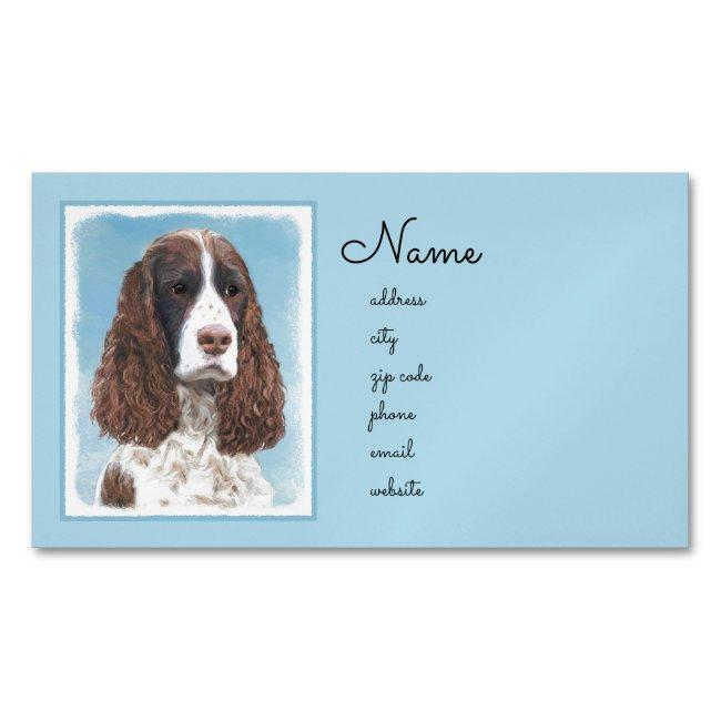 English Springer Spaniel Painting Original Dog Art  Magnet