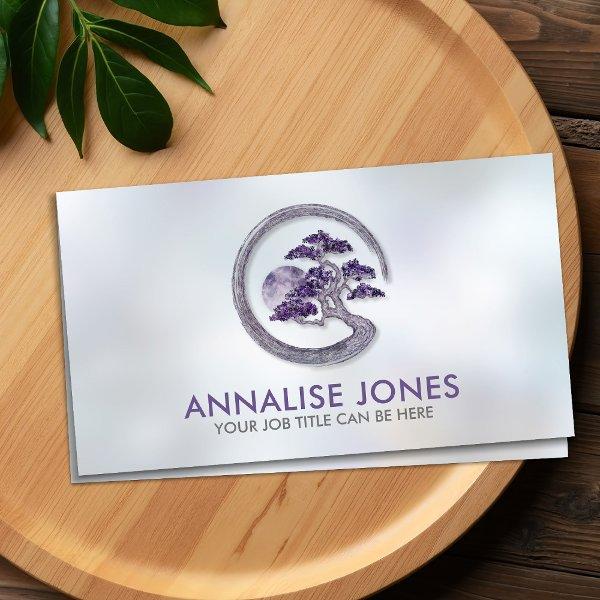 Enso Zen Circle Amethyst Bonsai Tree